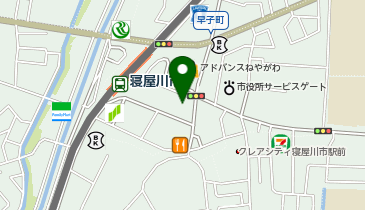 auショップアドバンス寝屋川の地図画像