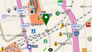 UQスポットホワイティうめだの地図画像