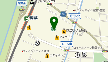 UQスポットくずはモールの地図画像