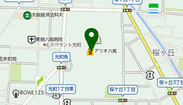 UQスポットアリオ八尾の地図画像