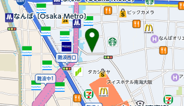 UQスポットなんばなんなんの地図画像