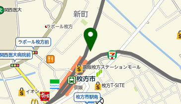 au Style 枚方モールの地図画像