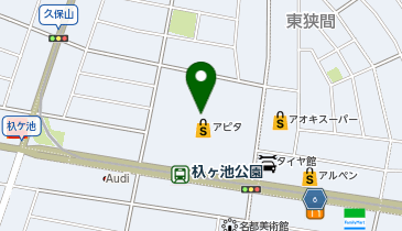 auショップアピタ長久手の地図画像
