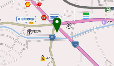 auショップ鵜方の地図画像