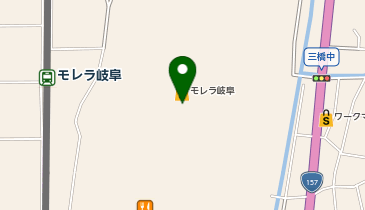auショップモレラ岐阜の地図画像
