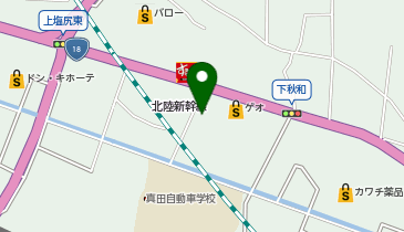 auショップ上田秋和の地図画像