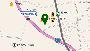 auショップイオンタウン伊賀上野の地図画像