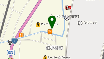 auショップイオンタウン四日市泊の地図画像