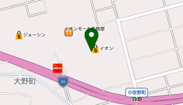 UQスポットイオンモール各務原インターの地図画像