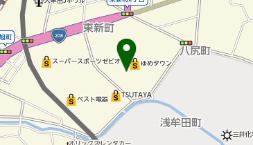 auショップゆめタウン大牟田の地図画像