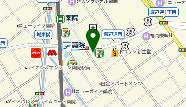 auショップ薬院駅前の地図画像