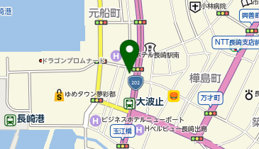 auショップ大波止の地図画像