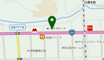 auショップ別府石垣の地図画像