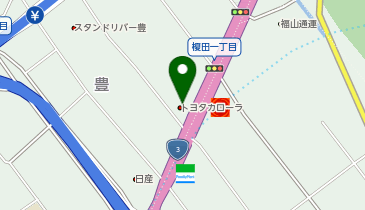 PiPit トヨタカローラ博多株式会社 空港榎田au取扱店の地図画像