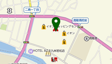 auショップイオン若松の地図画像