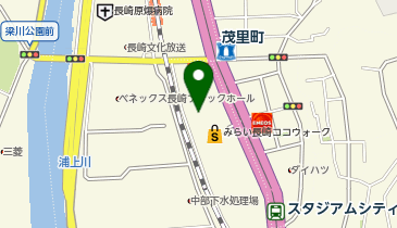 auショップみらい長崎ココウォークの地図画像