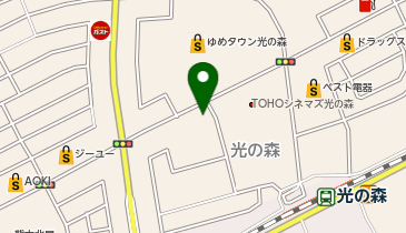auショップ光の森中央の地図画像