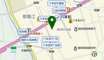 auショップ六本松駅前の地図画像