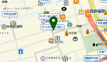 UQスポット天神西通りの地図画像