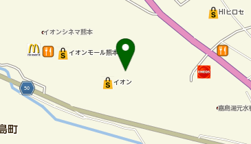 UQスポットイオンモール熊本の地図画像