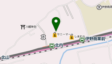 auショップサニーアクシスいのの地図画像