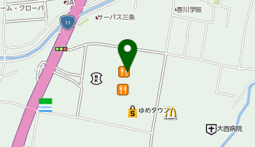UQスポットゆめタウン高松の地図画像