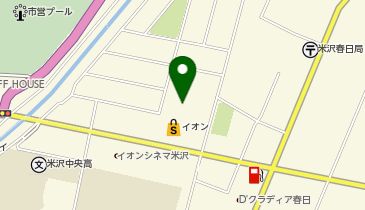 UQスポットイオン米沢の地図画像