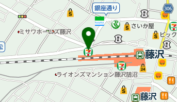 オリックスカーシェア 藤沢駅前の地図画像