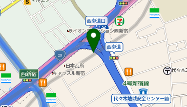 オリックスカーシェア 西参道口交差点前の地図画像