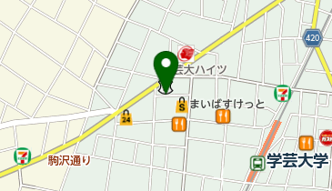 オリックスカーシェア 学芸大学駅前の地図画像