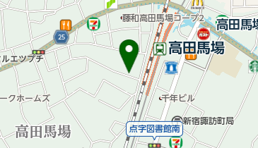 オリックスカーシェア 高田馬場駅前の地図画像