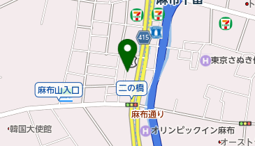 オリックスカーシェア 麻布十番駅前の地図画像