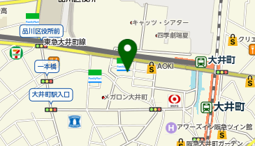 オリックスカーシェア 大井町駅西口の地図画像