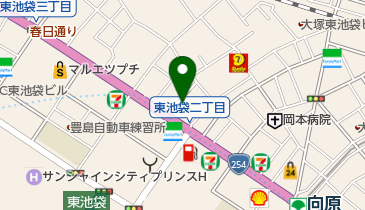 オリックスカーシェア 東池袋2丁目Cの地図画像