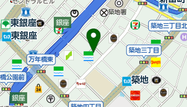 オリックスカーシェア 築地1丁目の地図画像