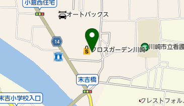 オリックスカーシェア クロスガーデン川崎の地図画像