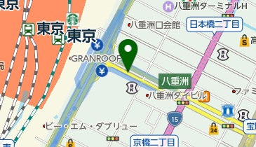 オリックスカーシェア 東京駅八重洲地下駐車場(東_Fエリア)の地図画像