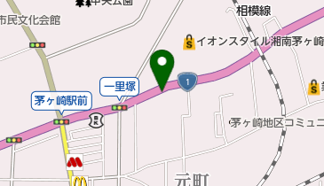 オリックスカーシェア 茅ヶ崎市元町の地図画像