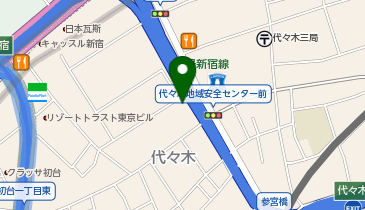 オリックスカーシェア 代々木4丁目Bの地図画像