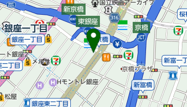 オリックスカーシェア 東京都新京橋の地図画像