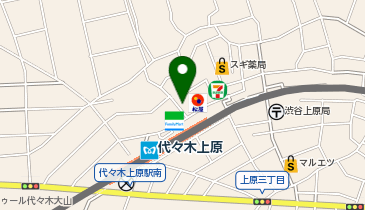オリックスカーシェア 代々木上原駅前Bの地図画像