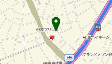 オリックスカーシェア 上馬2丁目Bの地図画像