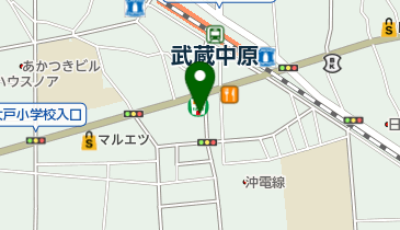 オリックスカーシェア 【閉鎖済】武蔵中原駅前の地図画像