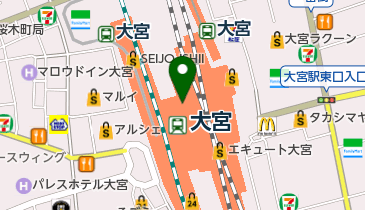 オリックスカーシェア 大宮駅屋上の地図画像