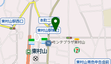 オリックスカーシェア 東村山駅東口の地図画像
