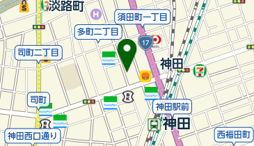 オリックスカーシェア 神田駅北口の地図画像