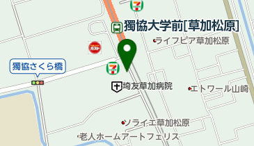 オリックスカーシェア 獨協大学前駅西口の地図画像