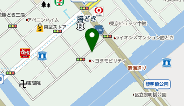 オリックスカーシェア 勝どき2丁目Bの地図画像