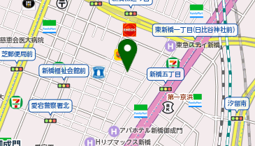 オリックスカーシェア 新橋5丁目Aの地図画像