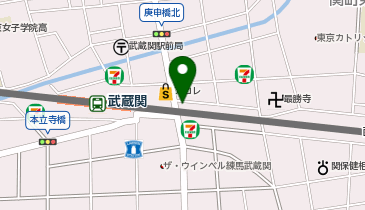 オリックスカーシェア 武蔵関駅東の地図画像